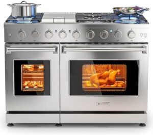 Image 1 of AAOBOSI 48-inch gas range review