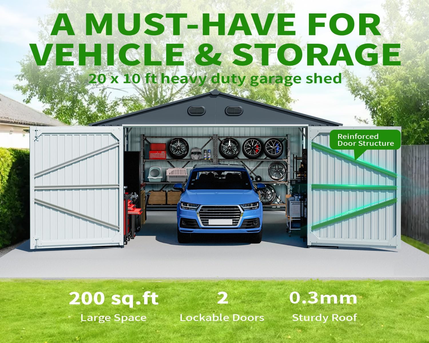 ANTSKU 20x10 shed review unboxing and complete package contents