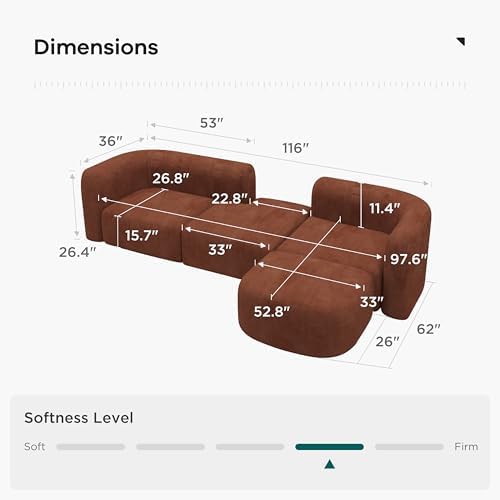 Reviews - Acanva Luxury Modern Sofa Review: Honest Pros & Cons Acanva Luxury Modern Sofa review unboxing with modular components