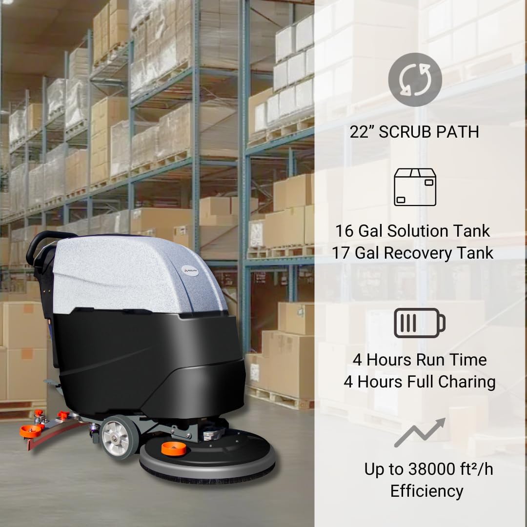 Aiolith AF2217 floor scrubber review unboxing and complete package contents