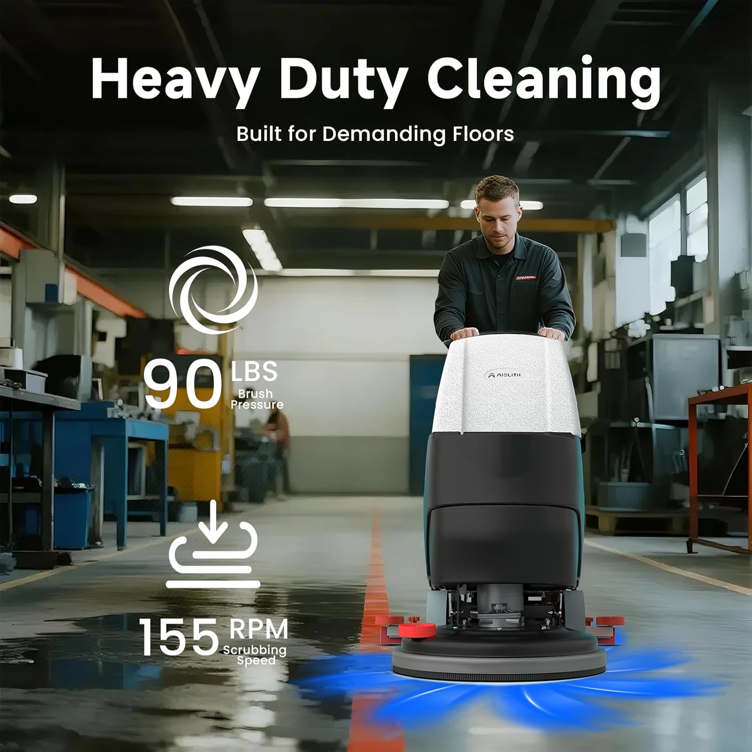 Aiolith AF2217 floor scrubber review performance testing and real-world results