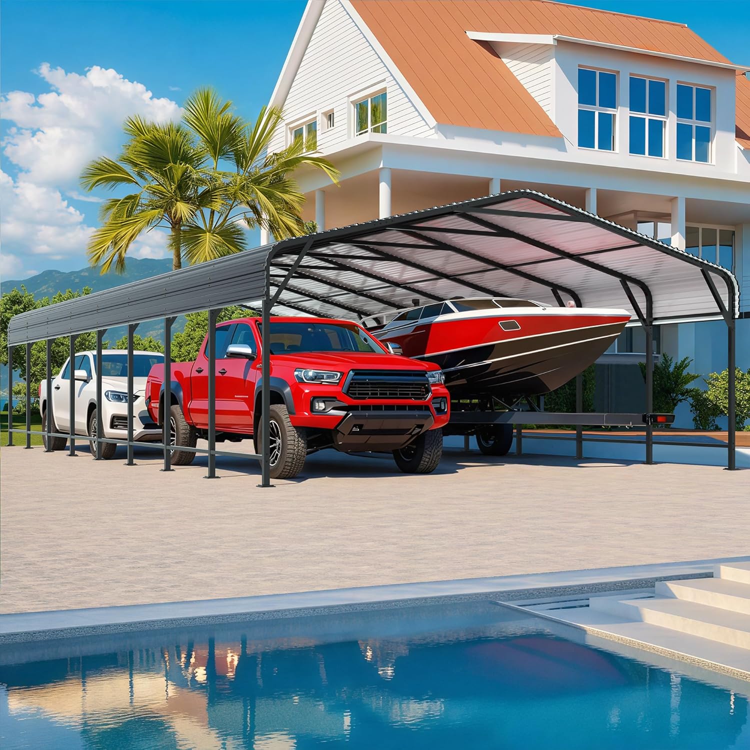 AirWire 20x40 metal carport review - detailed features and technical specifications