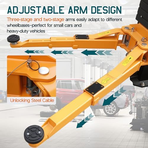 Albott 12000LBS car lift review performance testing with heavy truck