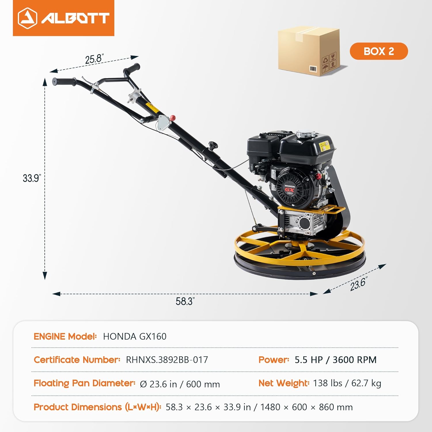 Albott 24 Power Trowel review unboxing and complete package contents