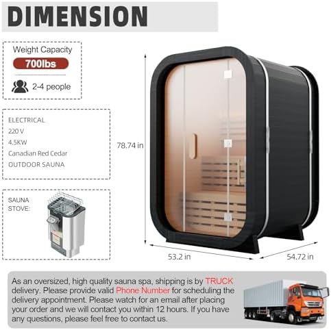 Unboxing Amocane Cedar Sauna review showing all components neatly packed
