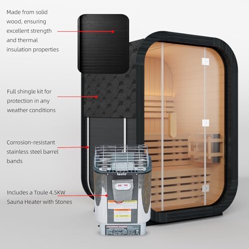 Amocane Cedar Sauna review heat distribution testing with thermal imaging