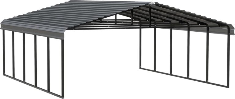 Reviews - Arrow Carports Galvanized Steel Carport Review: Honest Pros & Cons Image 1 of Arrow Carports Galvanized Steel Carport review