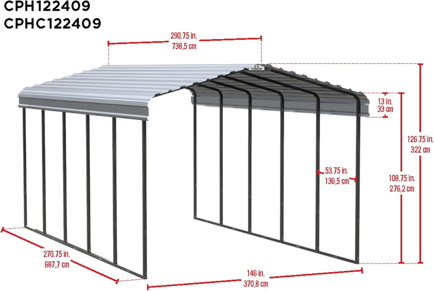 Arrow Carports Galvanized Steel Carport review unboxing and complete package contents