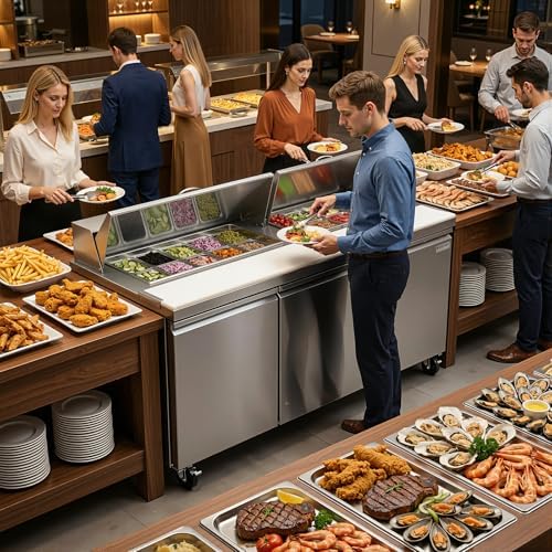 Reviews - BODEGACOOLER Sandwich Prep Table Review: Honest Pros & Cons Tested BODEGACOOLER Sandwich Prep Table review unboxing and complete package contents