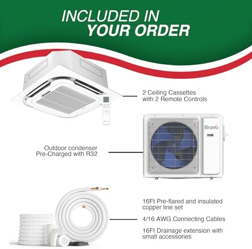 BRAVO 18,000 BTU review unboxing - all components laid out