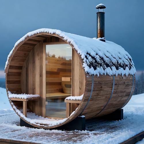 Image 1 of Benovo Outdoor Barrel Sauna review