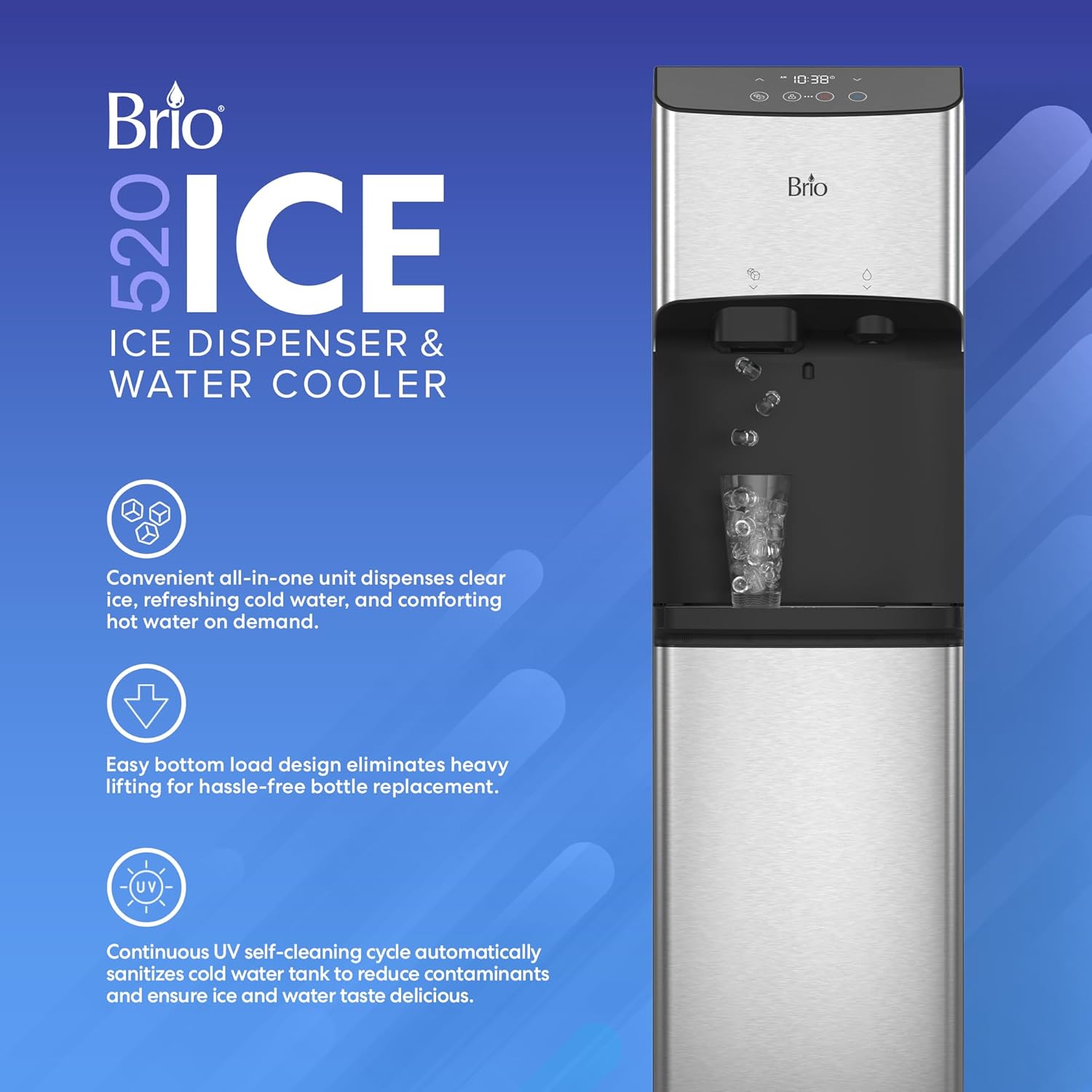 Step-by-step guide for Brio 520 ice dispenser review - complete tutorial