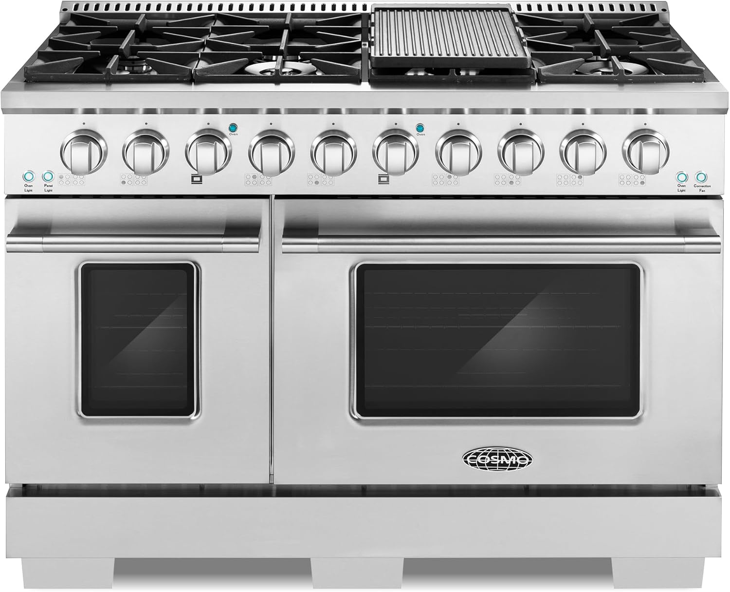 Cosmo 48-inch dual fuel range review - detailed features and technical specifications