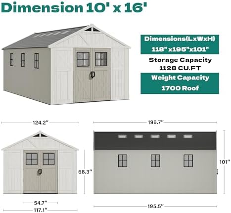 Devoko 10x16 outdoor storage shed review unboxing and complete package contents