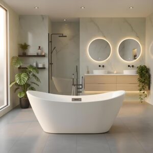 Image 1 of EliteEdge 67-inch freestanding tub review