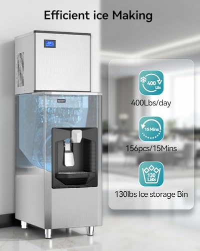 Euhomy Commercial Ice Maker Review unboxing package contents and accessories