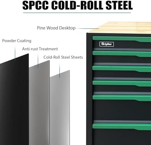 Griplier 14-drawer tool chest review demonstrating 600-pound weight capacity test