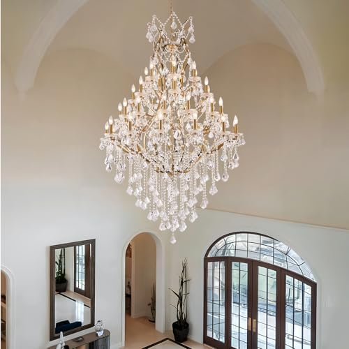 Reviews - HUANXISHA Large Crystal Chandelier Review: Expert Honest Analysis HUANXISHA large crystal chandelier review performance testing in high ceiling foyer