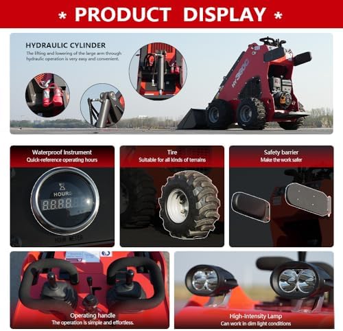 HY360C skid steer review usage demonstration in landscaping scenario