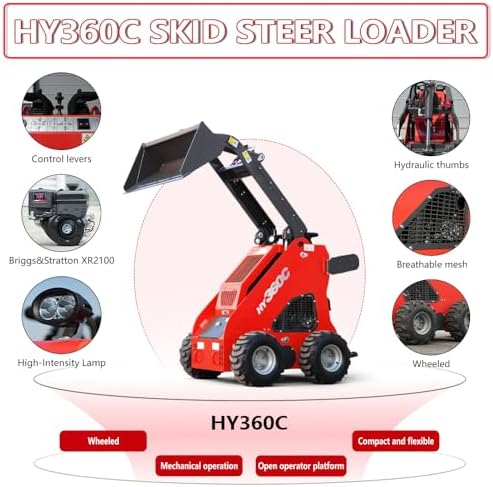 HY360C skid steer review performance testing in snowy conditions
