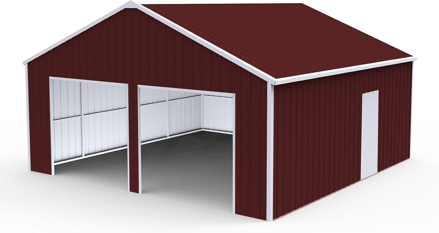 Heavy-Duty Metal Garage Shed Review showing steel frame thickness comparison
