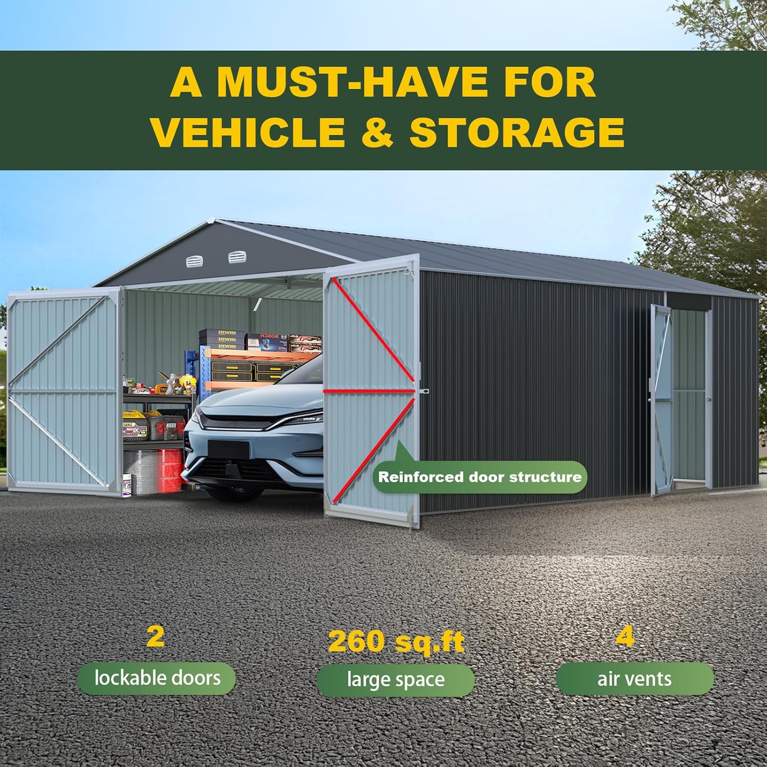 Step-by-step guide for Jaxenor metal garage shed review - complete tutorial