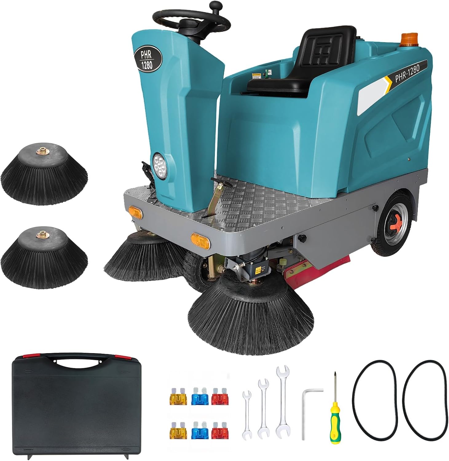 KARHDIR PHRS-1280 ride-on sweeper review - detailed features and technical specifications