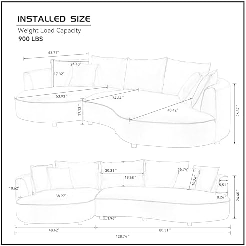 KEIKI 129 sectional sofa review package contents and unboxing