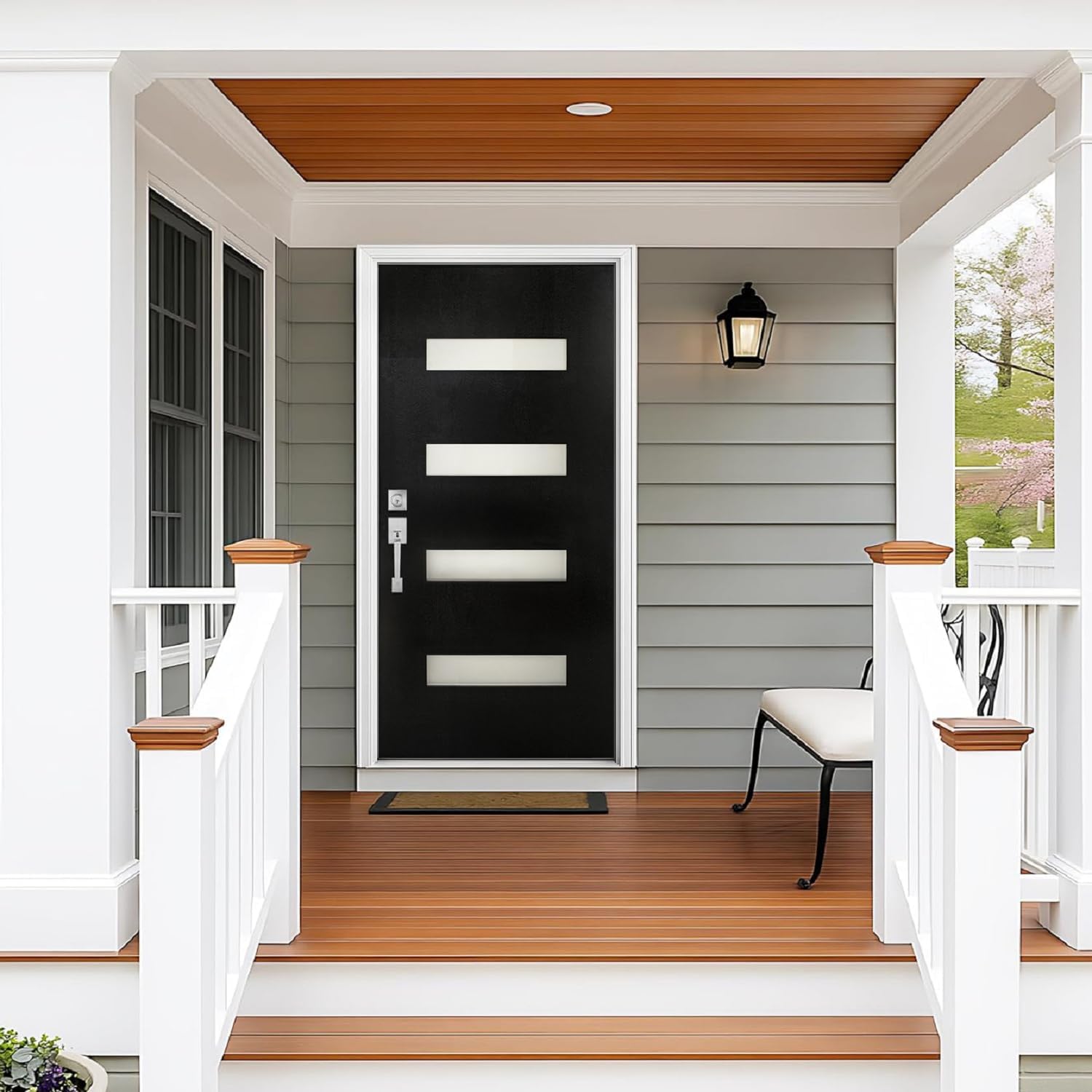 KHSHOW fiberglass entry door review unboxing and complete package contents