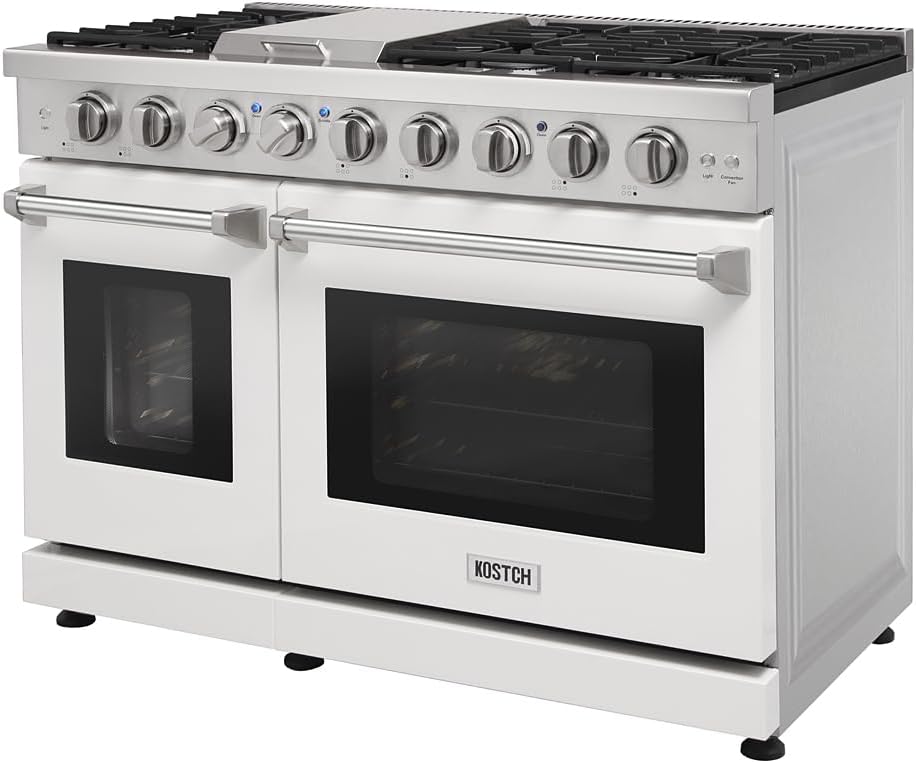 KOSTCH 48-inch gas range review performance testing and real-world results