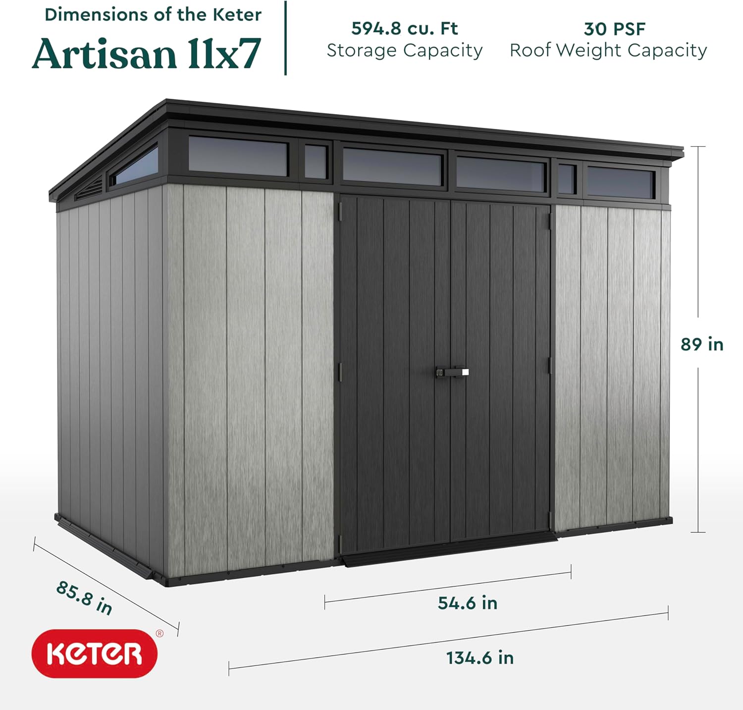 Keter Artisan 11x7 shed review unboxing and complete package contents