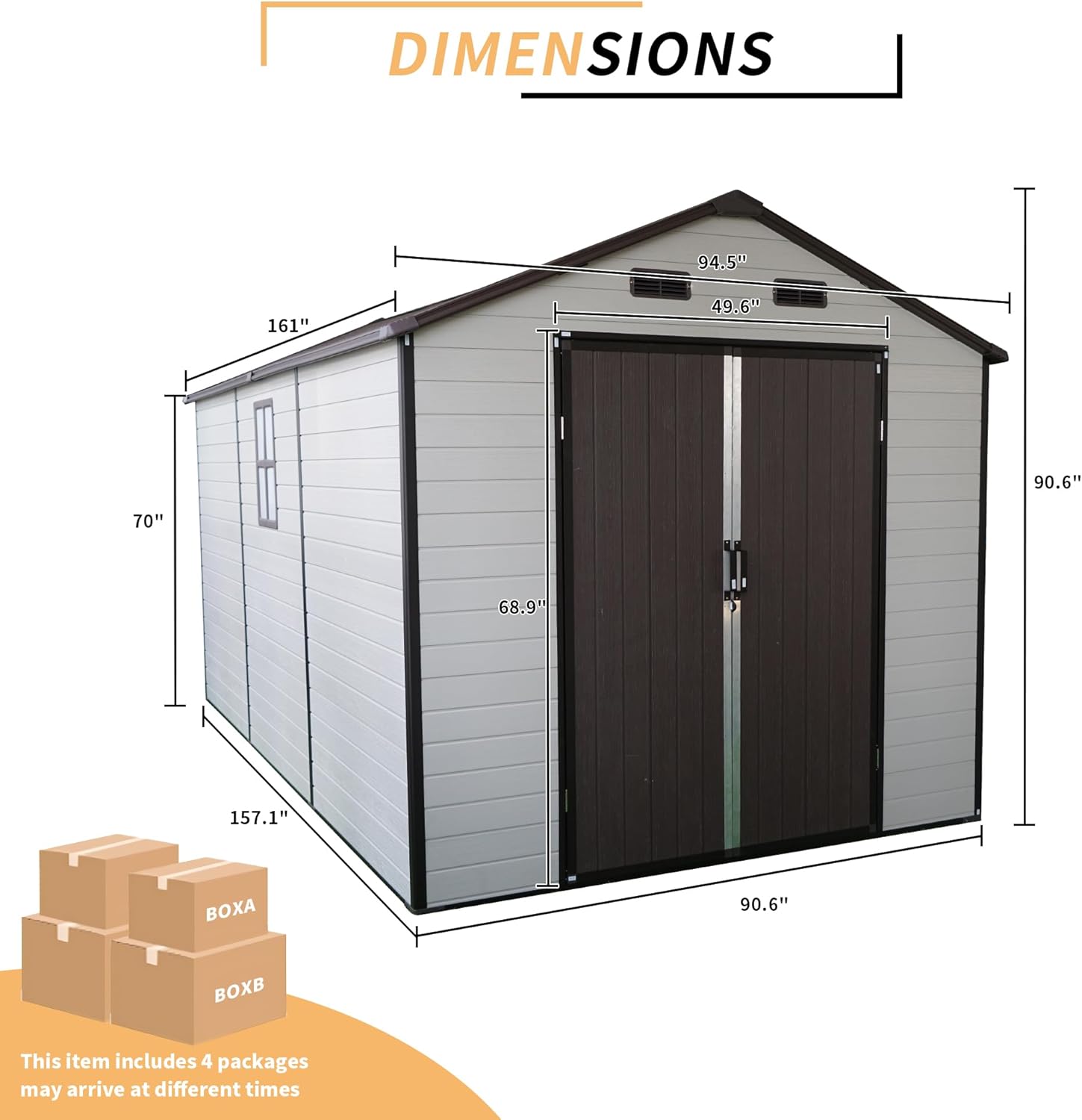 LANTRO JS 8x14 shed review unboxing and complete package contents