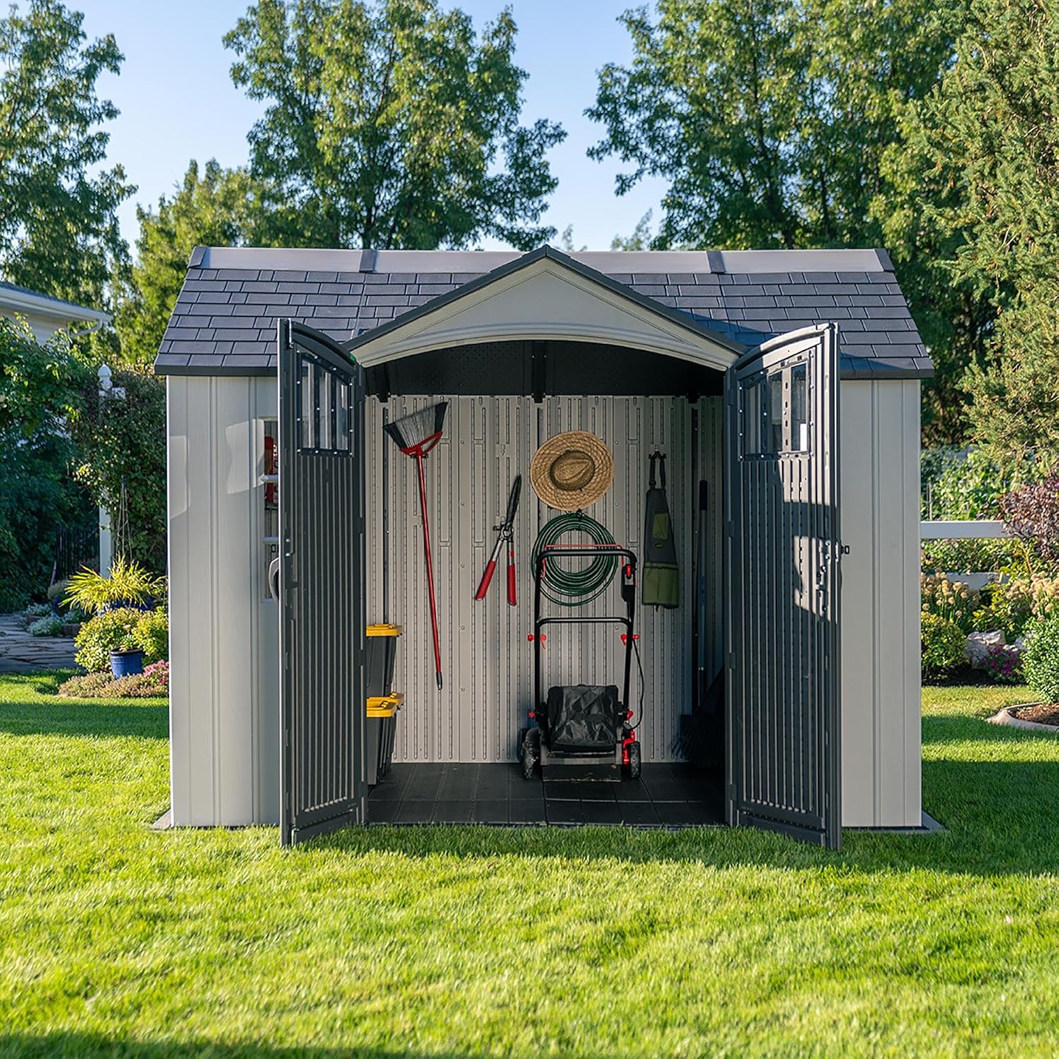 Lifetime 10x8 shed review unboxing and complete package contents