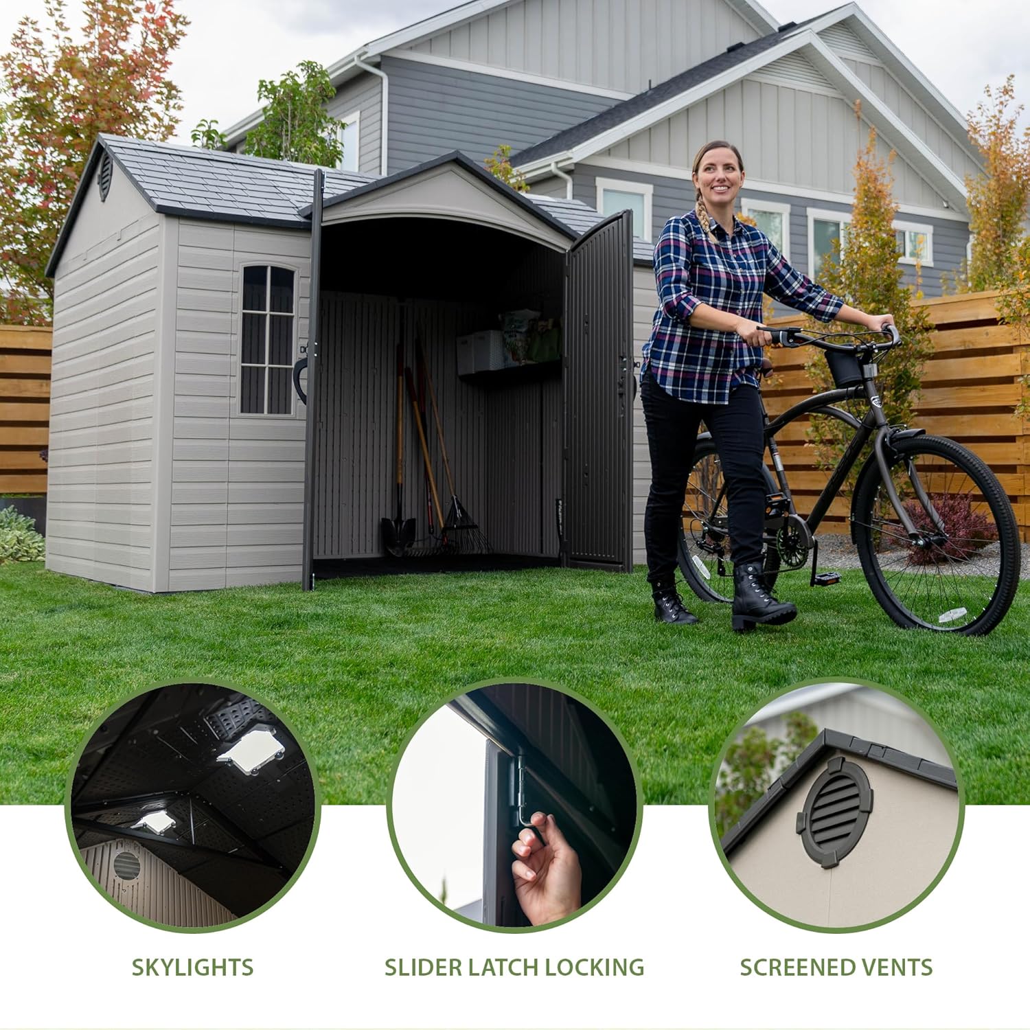 Lifetime 10x8 shed review unboxing and complete package contents