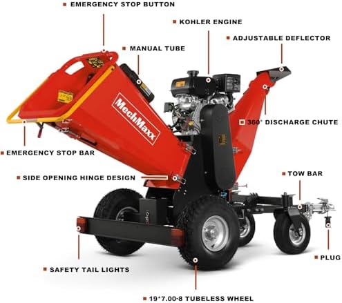 Step-by-step operation guide during MechMaxx wood chipper review
