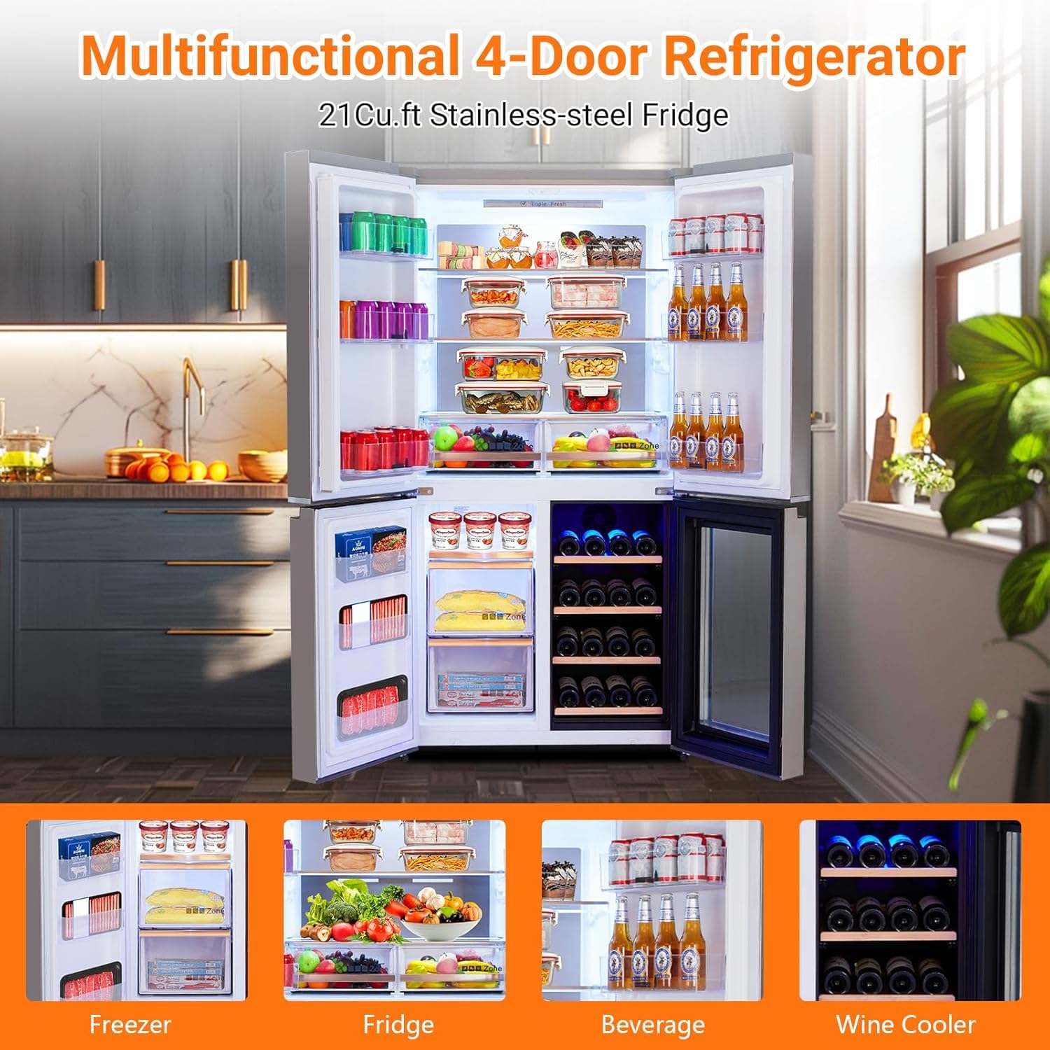 MilleLoom 36 inch refrigerator review unboxing and complete package contents