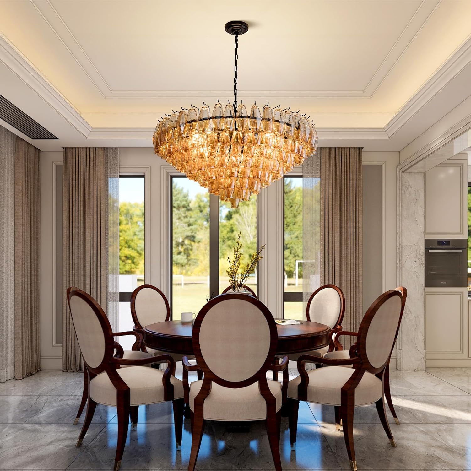 Modern Round Chandelier Honest Review complete package contents and protective packaging