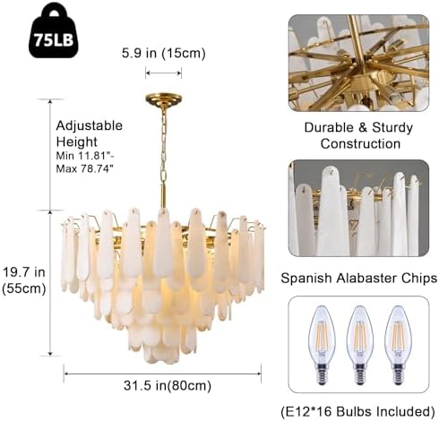 OSRoyce Alabaster Chandelier review unboxing and complete package contents