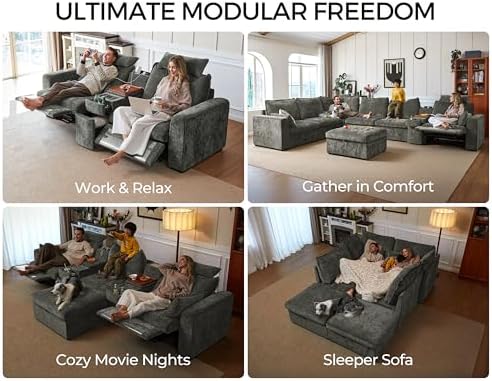 Reviews - Oversized Modular Power Recliner Review: Honest Pros & Cons Tested Oversized Modular Power Recliner Review in use during family movie night testing