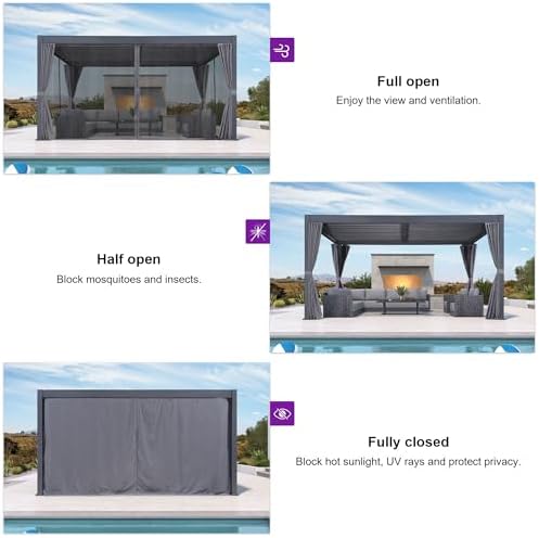 PURPLE LEAF Adjustable Pergola review during rain test