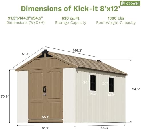 Patiowell 8x12 shed review durability testing