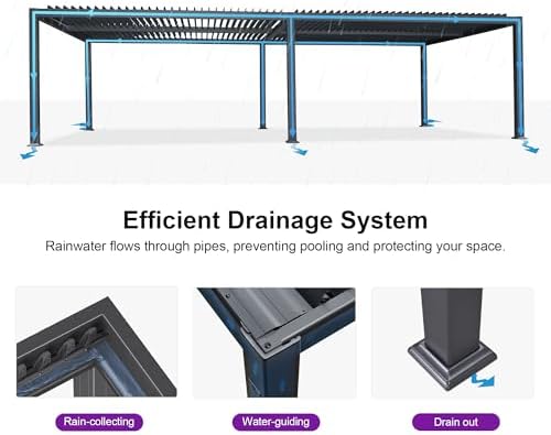 Reviews - Purple Leaf Louvered Pergola Review: Honest Pros & Cons Tested Step-by-step Purple Leaf louvered pergola review installation process