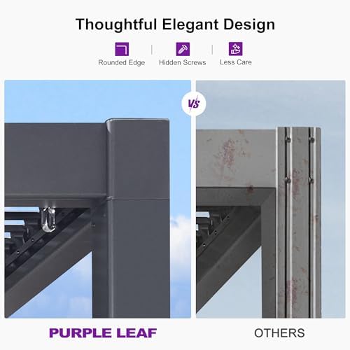 Reviews - Purple Leaf Louvered Pergola Review: Honest Pros & Cons Tested Purple Leaf louvered pergola review real-world weather testing