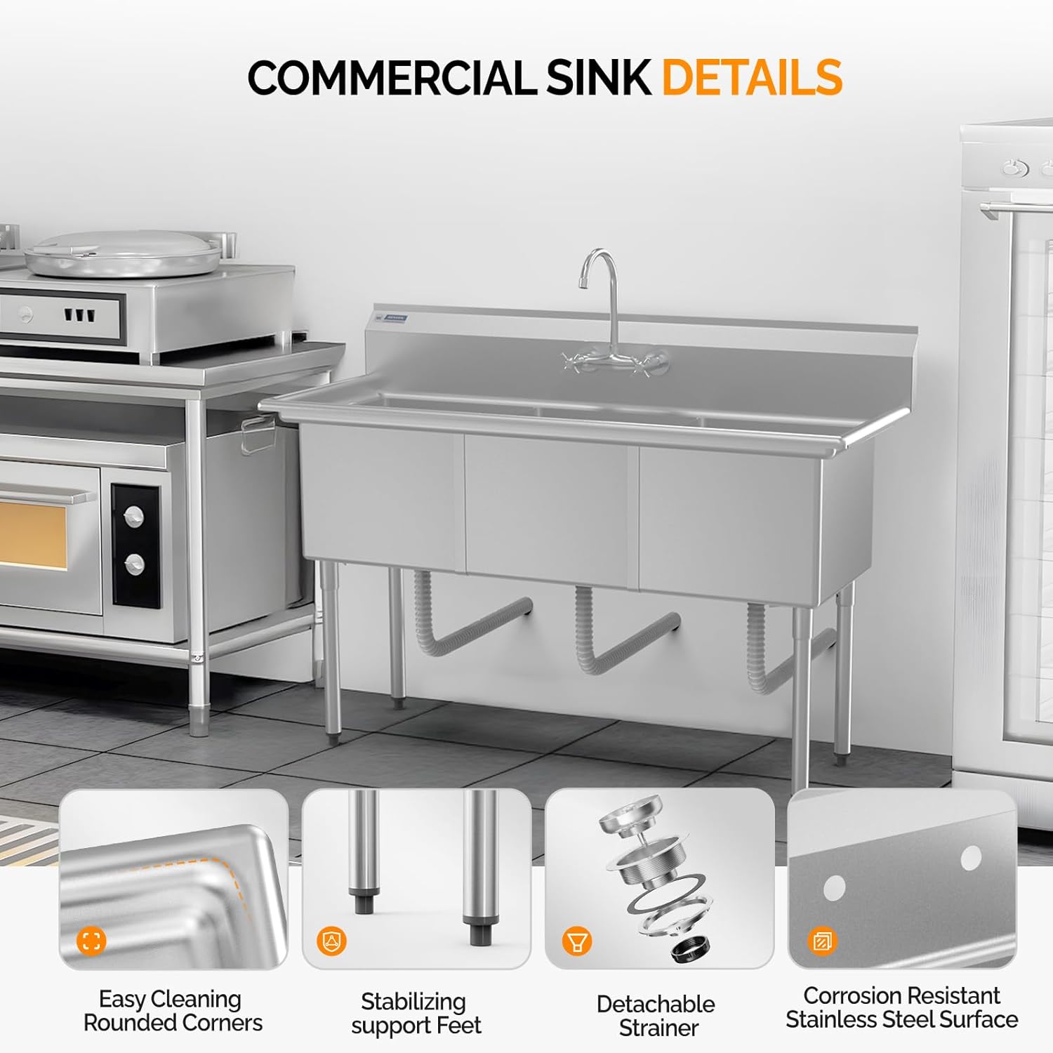 Reviews - ROVSUN 3 Bowl Sink Review: Our Honest Pros & Cons ROVSUN 3 bowl sink review unboxing and complete package contents