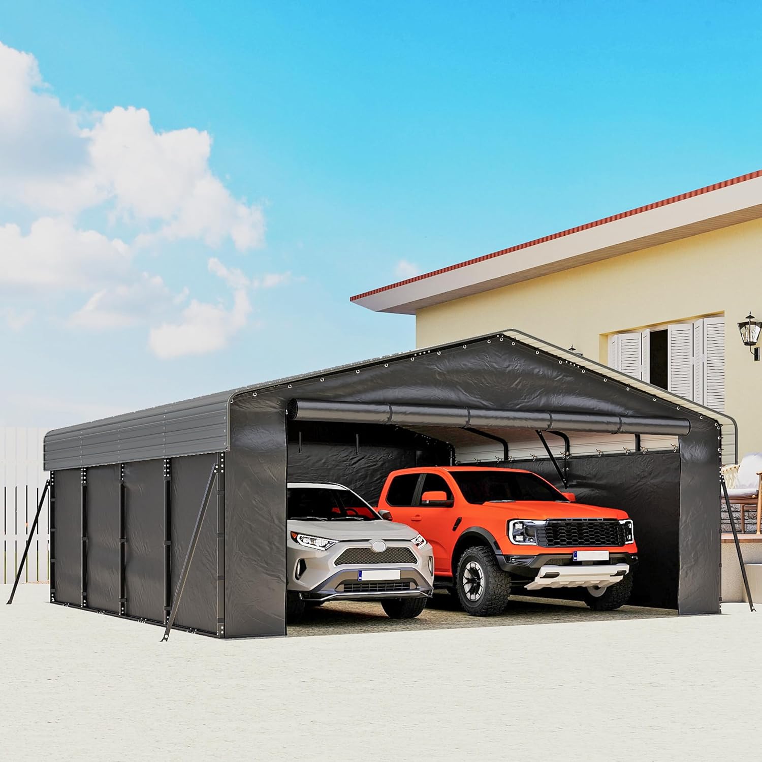 Real Relax 20x20ft Carport review - detailed features and technical specifications