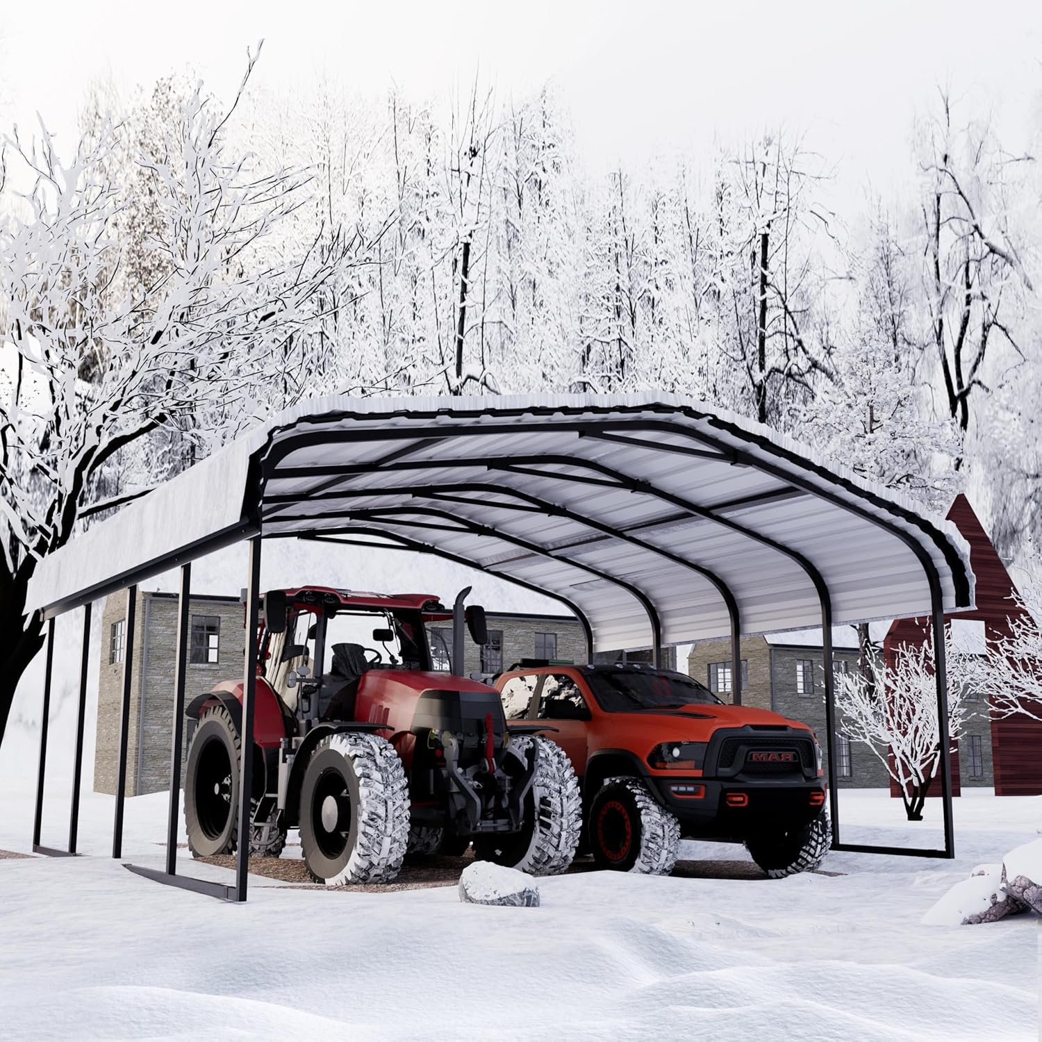 Royal Windsor metal carport review highlighting durable galvanized steel construction