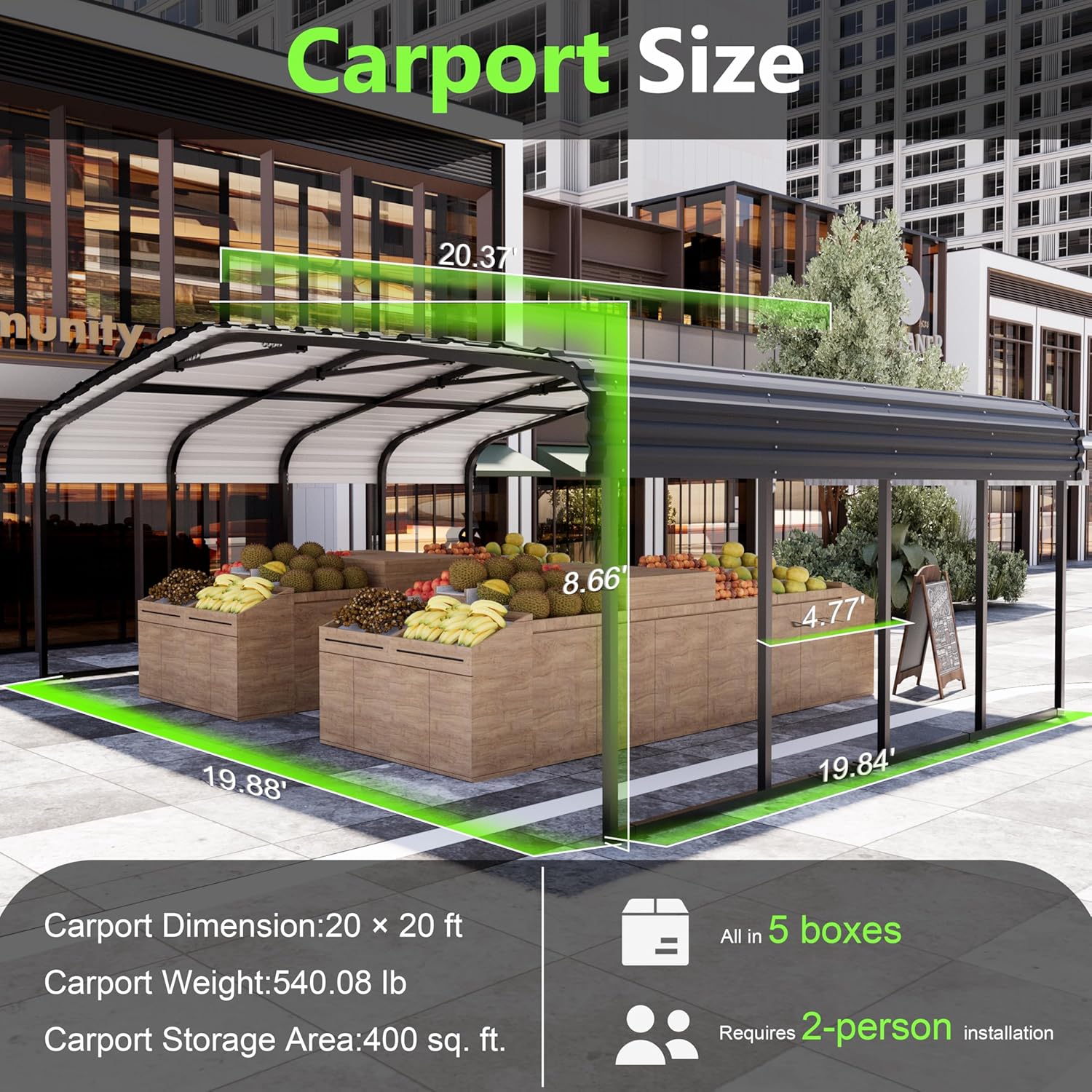 Royal Windsor metal carport review package contents layout