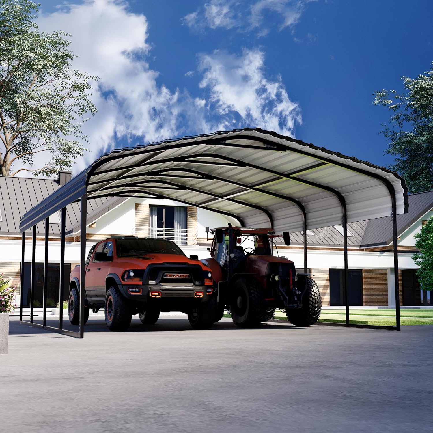Royal Windsor metal carport review undergoing wind load testing