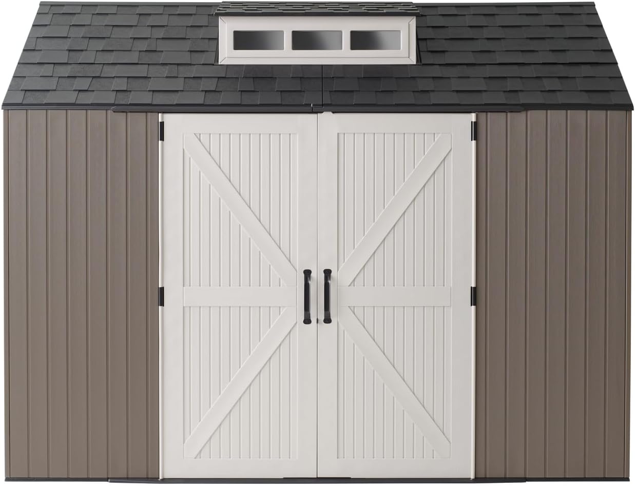 Rubbermaid Extra Large Resin Shed review unboxing and complete package contents