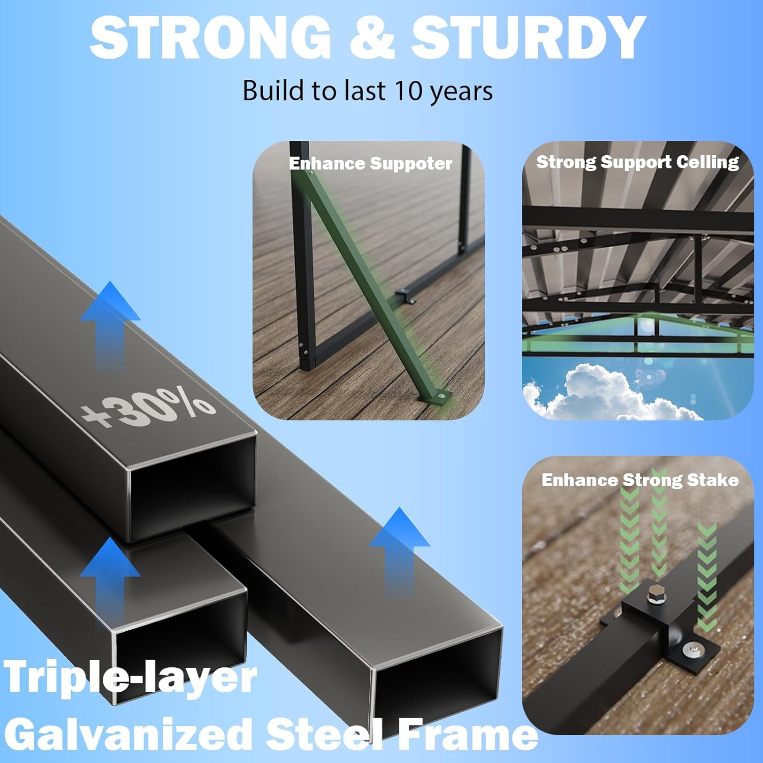 Ruelyn 20x40 carport review unboxing and complete package contents